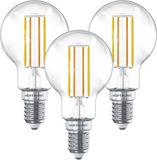 HOFTRONIC Set van 3 Smart Gloeilampen - 4,9 Watt 470 Lumen - P45 Vorm Helder - 1800-3000K - Dimbaar - E14 Filament