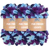 JubileeYarn Fun Finger Loops Garen - Polyester Jumbo Gewicht Loop Garen - 100g/Skein - Aphrodite - 3 strengen