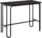 vidaXL Eettafel 100 x 50 x 75 cm Bewerkt hout Zwart Rechthoekig
