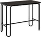 vidaXL Eettafel 100 x 50 x 75 cm Bewerkt hout Zwart Rechthoekig