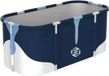 Equivera Baignoire assise pliable portable - 140x60x50 cm - Bleu