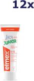 Elmex Gel-Tandpasta Junior (5-12 Jaar) - 12 x 75 ml - Voordeelverpakking