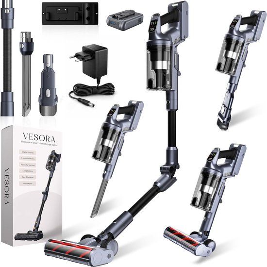 Vesora 3 in 1 Steelstofzuiger met Extra Accu - FLEX