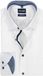 OLYMP Luxor comfort fit overhemd - popeline - wit met blauw contrast - Strijkvrij - Boordmaat: 47 (EU maat: 3XL)