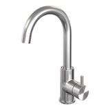 Brauer Brushed Edition Robinet de lavabo à montage surélevé avec bec rond pivotant Modèle B Acier inoxydable brossé PVD