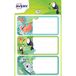 Avery - Zak met 15 schooletiketten met luiaard motief, toekan, koala, 76 x 34 mm, wit met lijnen, zelfklevende etiketten voor naam, voornaam en materialen, personaliseerbaar voor school