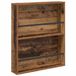 vidaXL Tijdschriftenrek met plank, oudhout, 60 x 12 x 70 cm