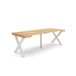 Skraut Home Uittrekbare Consoletafel Eettafel 220cm voor 10 Personen Poten Massief Hout Moderne Stijl Eiken