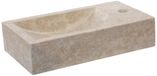 Differnz Hura L fontein - 40 x 22 x 9 cm - marmer - crèmekleurig