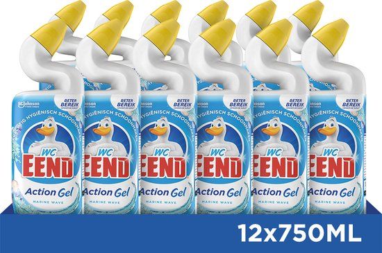 WC-EEND TOILETREINIGER ACTION GEL MARINE WAVE 12 x 500ml