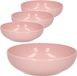 Plasticforte Kommetjes/schaaltjes - 4x - dessert/ontbijt - kunststof - D20 x 6 cm - oudroze