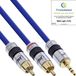 InLine Premium 3,5mm Jack - Tulp stereo audio kabel / blauw - 15 meter