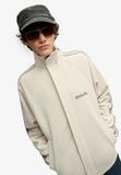 BENCH Superdry Bench High Neck Stripe Trainingsjack Heren XL Katoen/Polyester Maanlicht/Maannevel