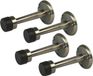 AMIG Deurstopper/deurbuffer - 4x - 75mm - muurbevestiging - antiek messing