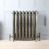 Charlotte Radiateur fonte fleuri – Laiton antique – 76,8 cm x 35,1 cm