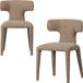 WOOOD Permit Eetkamerstoelen - Polyester - Zand - Set van 2