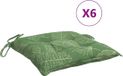 vidaXL Stoelkussens 6 st bladpatroon 50x50x7 cm stof