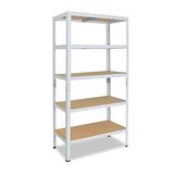 Shelfplaza HOME metalen stellingkast - 230x50x40 cm - wit - 5 planken