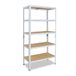 Shelfplaza HOME étagère en métal - 230x50x45 cm - blanc - 5 tablettes