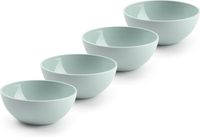 Plasticforte kommetjes/schaaltjes - 4x - dessert/ontbijt - kunststof - D12 x H5 cm - mintgroen - BPA vrij