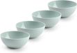 Plasticforte kommetjes/schaaltjes - 4x - dessert/ontbijt - kunststof - D12 x H5 cm - mintgroen - BPA vrij