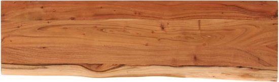 vidaXL Wandschap rechthoekig natuurlijke rand 100x30x2,5 cm acaciahout