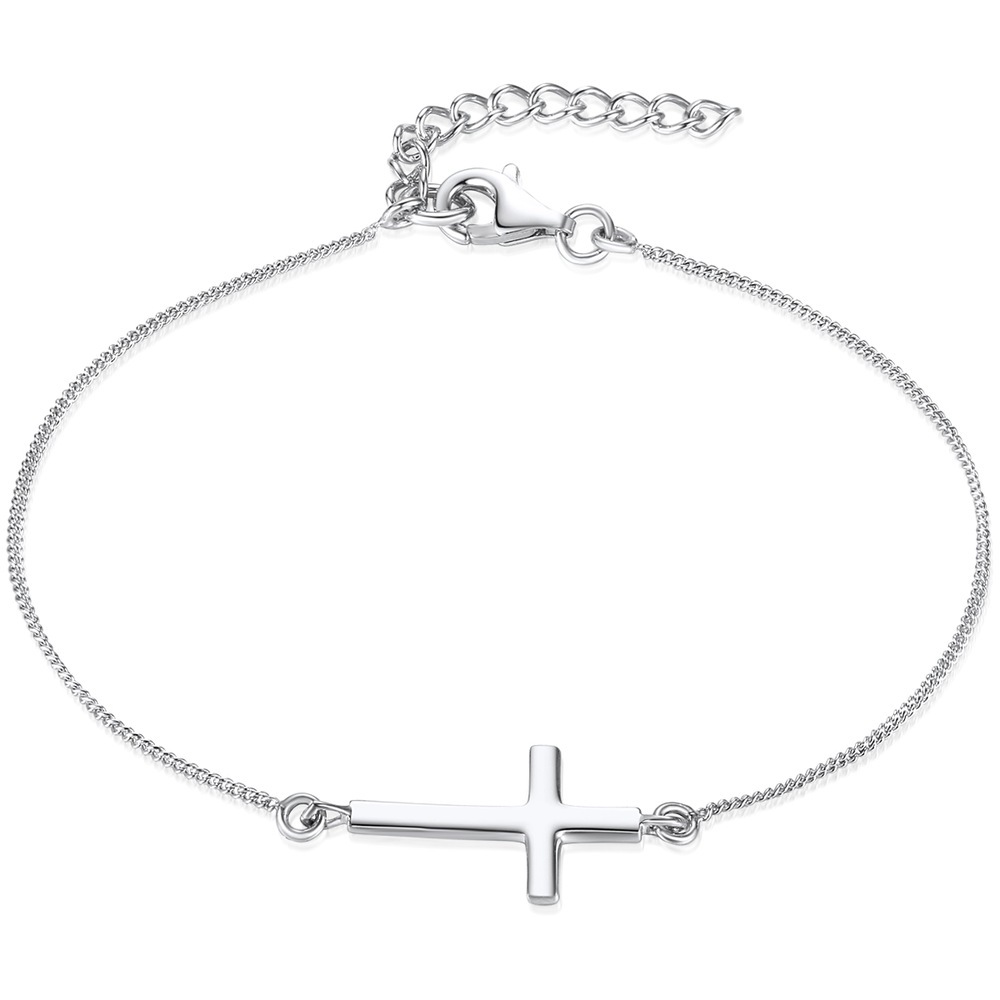 Rafaela Donata Rafaela Donata Zilveren armband Kruis Sterling zilver in Zilver Armbanden Dames