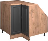 Vicco Rion Kast voor schuine wand Hoekkast – 75.6 x 81.6 cm met 1 deur, kastromp 60 cm diepte Antraciet landhuis