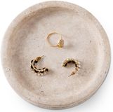 SPESHSTONES Travertijn sieradenlade, 5 inch, handgemaakte stenen houder voor ringen, kettingen, oorbellen en parfumorganizer, decoratieve sieradenschaal voor vintage kaptafel en