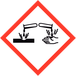 ARBOwinkel.nl GHS 05 Bijtende stoffen (Corrosief). Sticker - 10 x 10 cm, Aantal: 10 stuks