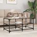 Maison Exclusive - Table basse avec plateau en verre transparent, 98,5 x 50 x 45 cm, acier