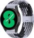 By Qubix - Braided nylon bandje - Grijs / zwart - Geschikt voor Huawei Watch GT 4 / GT 5 (41mm) & GT 5 Pro (42mm)
