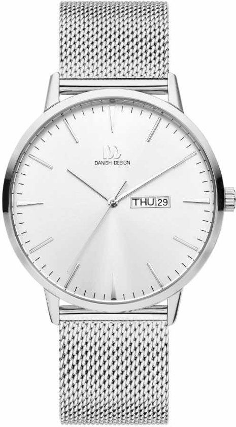 Danish Design IQ62Q1267 quartz zilver - edelstaal (Milanees) band 3 ATM (handen wassen