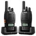 Talkie-walkie PMR446 - Écran LCD - 1200 mAh - Alarme d'urgence - 2 pièces noir