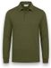 Vercate Heren Polo Lange Mouw Strijkvrij Poloshirt Groen Bruin Olive Slim Fit Excellent Katoen Maat M