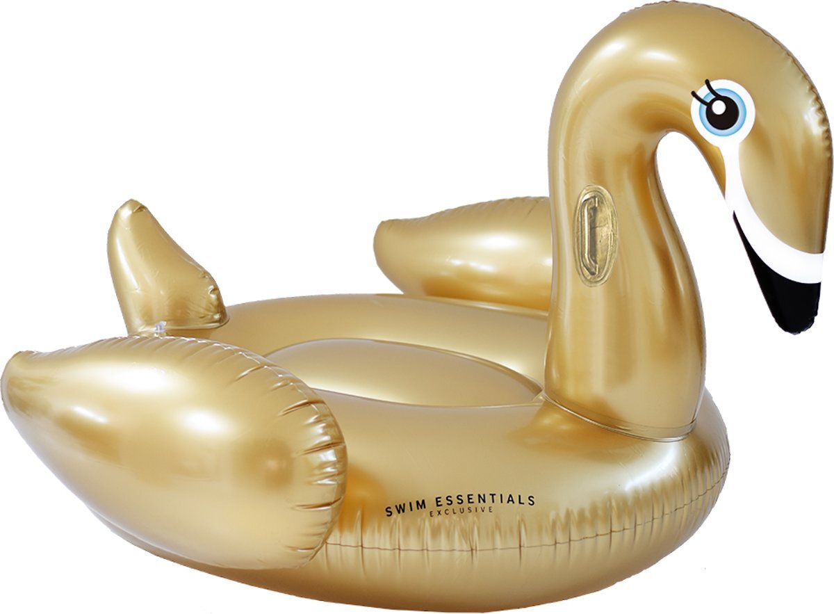 Swim Essentials Ride-on Float Zwaan Opblaasbaar - Goud