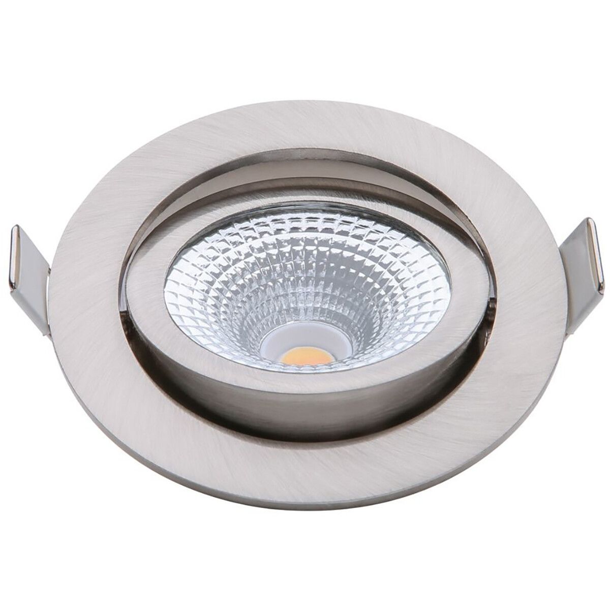 EcoDim LED inbouwspot dimbaar - Nikkel - 450 lumen - 2000K - Ø85mm - IP54