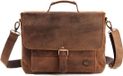 HAROLD'S Leren Business tas Afzonderlijke gevallen Antic Briefcase Nature Bruine