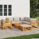 Maison Exclusive - Salon de jardin 8 pièces avec coussins gris clair, en bois massif