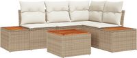 vidaXL Tuinbank Set 5-delig Beige Polywood