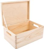 Creative Deco Grote Houten Opbergkist – 30x20x14cm