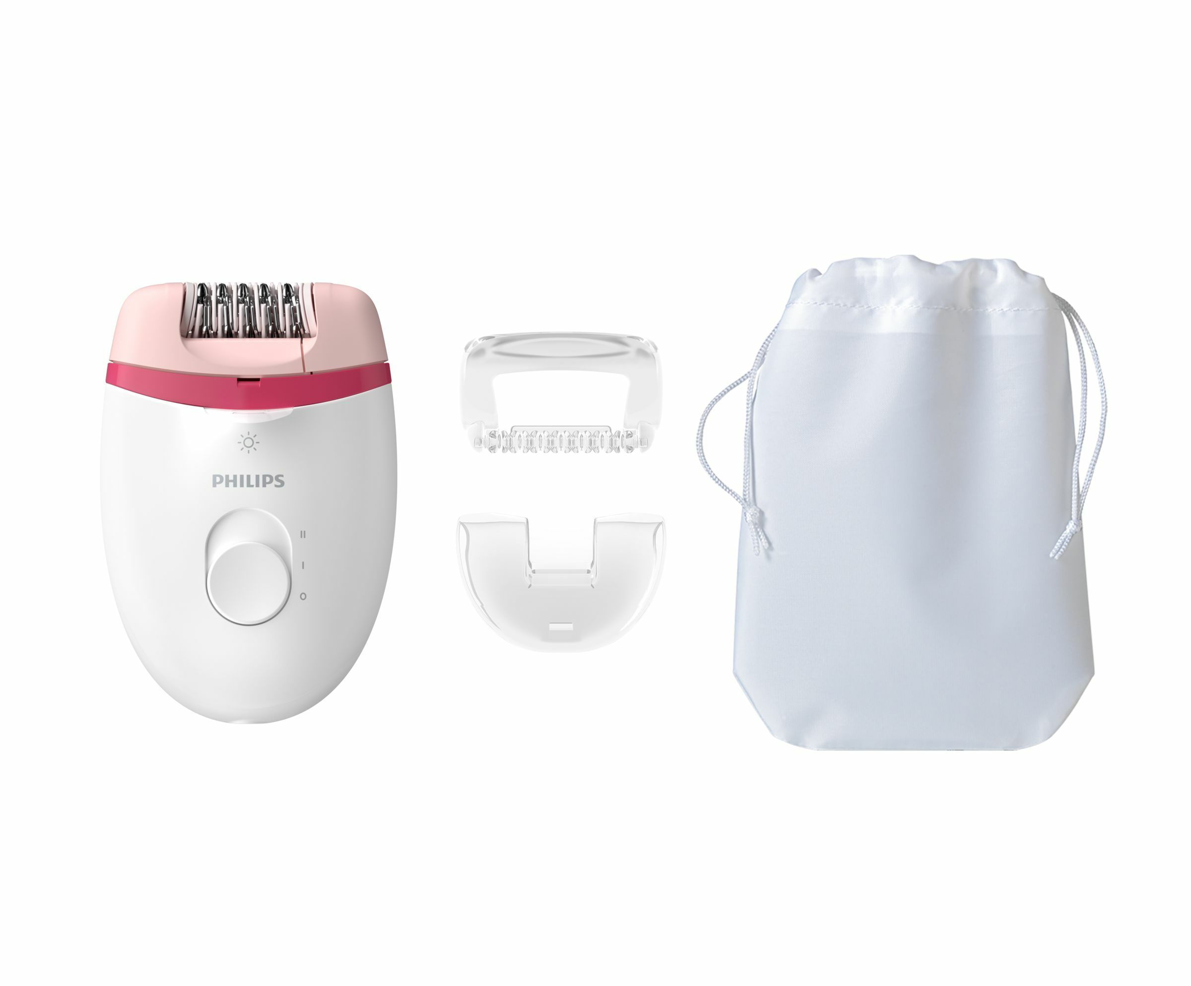 Philips Satinelle Essential BRE255/00 Epilator - Pink & White