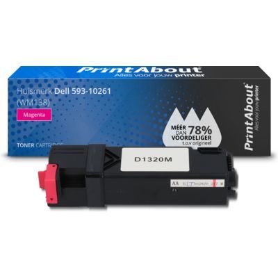 PrintAbout Compatible Toner for Dell 593-10261 (WM138) - Magenta - 2250 Pages