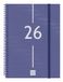 Finocam Spiraalagenda 2026 met verticale weekoverzicht, januari tot december (12 maanden), jaarplanner 2026 met elastiek, omslag van polypropyleen, blauw, Spaans