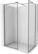 Mexen Kioto-F paroi de douche Walk-in avec cadre 140 x 75 cm, transparent 8 mm, gris canon brossé