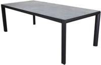 AVH-Collectie Tunis Angora Dining Tuinset 220x100x74,5 cm 7 Delig Verstelbaar Antraciet