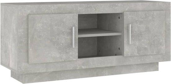 vidaXL Tv-meubel 102x35x45 cm bewerkt hout betongrijs