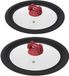 5five 2x Universele glazen pannendeksels met siliconen rand - pannen van 16/18/20 cm en 22/24/26 cm