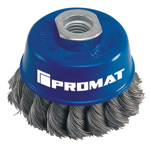 Promat/Tecwerk Potborstel | d. 65 mm draaddikte 0,35 mm | RVS | 12500 min-¹ - 4000841164
