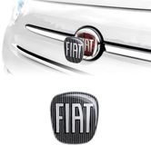 Fiat 14186A 3D-sticker logo 500, zwart, 71 x 65 mm